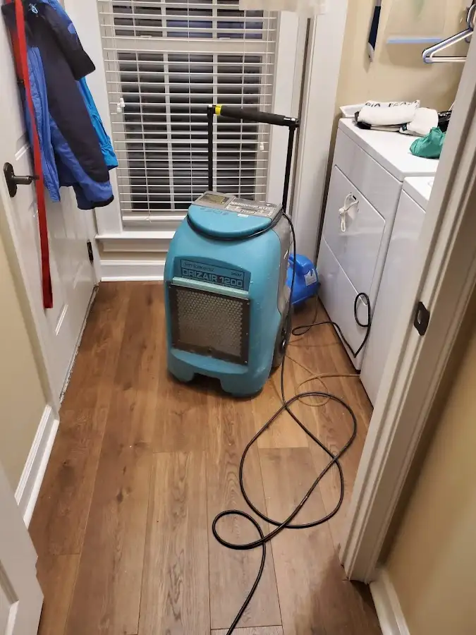 Commercial dehumidifier deployed for Flood Damage Cleanup in Doolittle